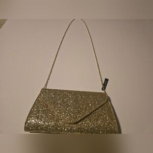 Elegant Gold Glitter Clutch